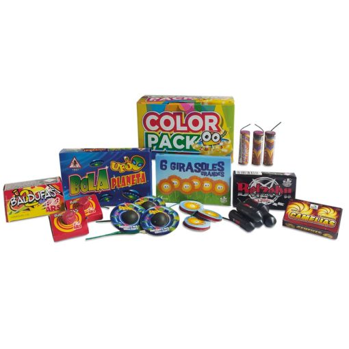 Pack de petardos de colores para niños